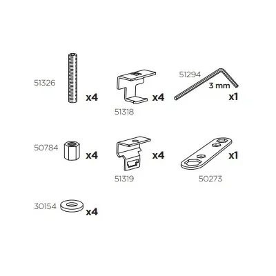 Thule 50947 Sac de montage kit 3043