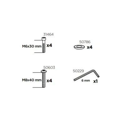 Thule 50957 Sac de montage kit 3021