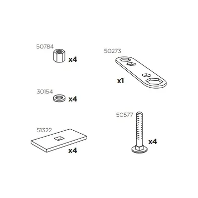 Thule 50981 Sac de montage kit 3036
