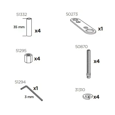 Thule 51299 Sac de montage kit 3019