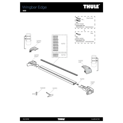 Thule WingBar Edge 9593B Noir Thule WingBar Edge 9593B Noir