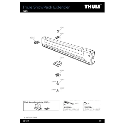 Thule SnowPack Extender 7325 Thule SnowPack Extender 7325