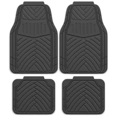 4 tapis pvc noir Tokyo