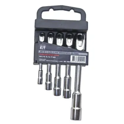 Ensemble 5 clés à pipe sur support Ensemble 5 clés à pipe sur support