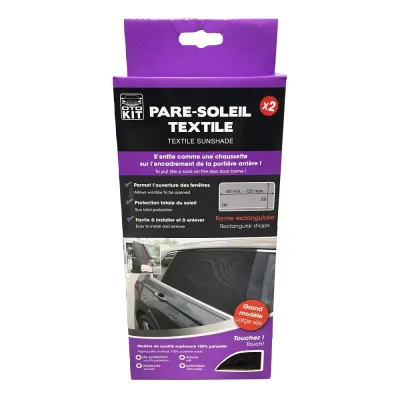 Pare-soleil chaussette rectangulaire 80-120x58 (X2) Pare-soleil chaussette rectangulaire 80-120x58 (X2)