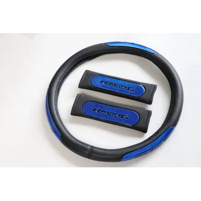 Set Couvre Volant Racing Bleu + Protections Epaules