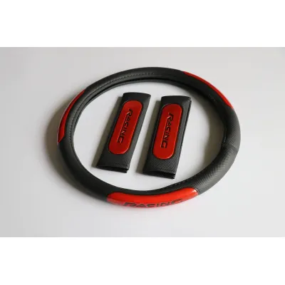 Set Couvre Volant Racing Rouge + Protections Epaules
